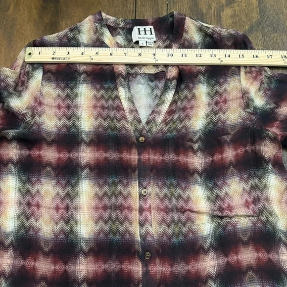 Haute Hippie 100% silk tribal print blouse. Size small. - Picture 8 of 11